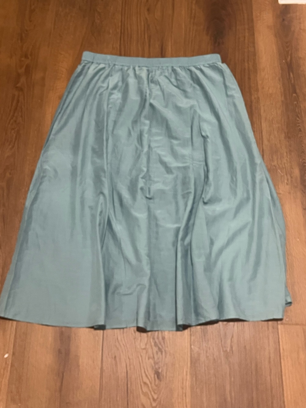 J Jill Pure | New Silk Blend A-line Pull on Midi Skirt Women’s size XL blue Sage - Picture 6 of 9
